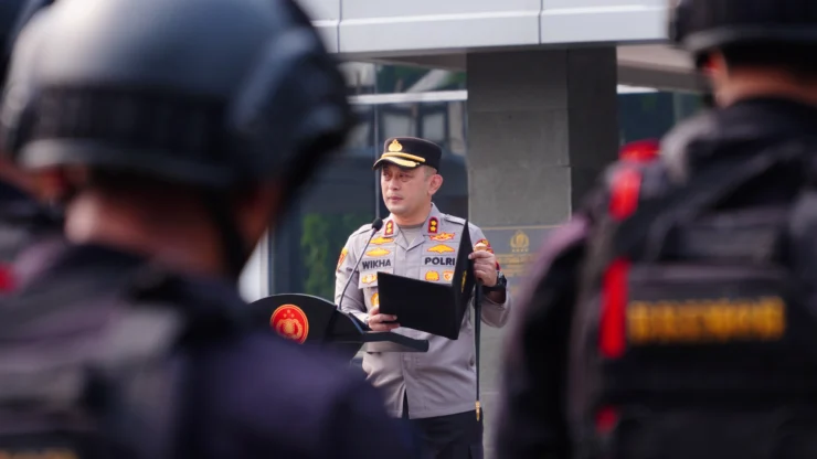 Polres Bogor Gelar Apel Kesiapsiagaan Pengamanan Penyekatan Jelang Dua Tahun Pemerintahan Prabowo-Gibran