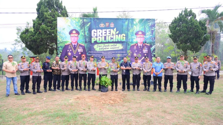 Kapolda Jambi Pimpin Penanaman Pohon di SPN, Wujudkan Komitmen Green Policing dan Pelestarian Lingkungan