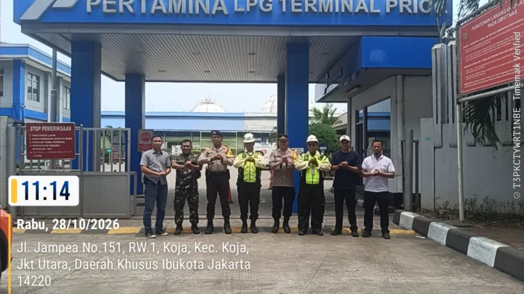 Kapolres Pelabuhan Tanjung Priok Pimpin Pengecekan Kesiapsiagaan Personel Pelayanan Aksi Unjuk Rasa