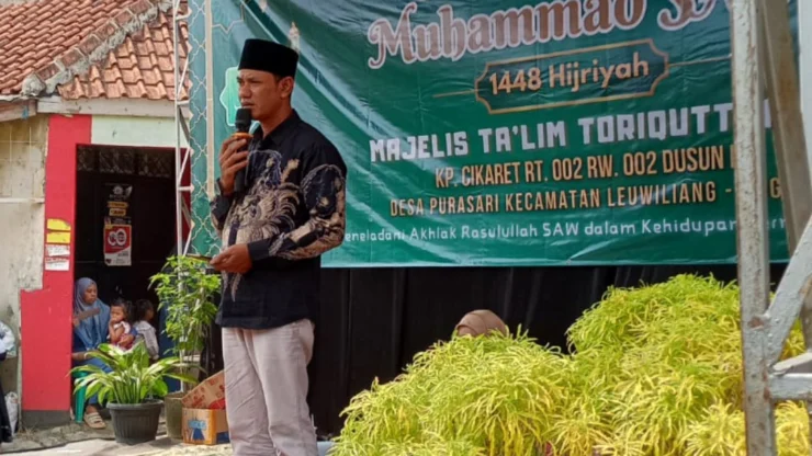 Kades Purasari Hadiri Maulid Nabi Muhammad di Majlis Tak’lim Toriqut Taqwa Kampung Cikaret