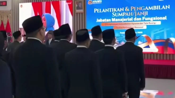 Lantik 152 Pejabat ATR/BPN, Nusron Wahid Minta Pegawai Tidak Persulit Masyarakat
