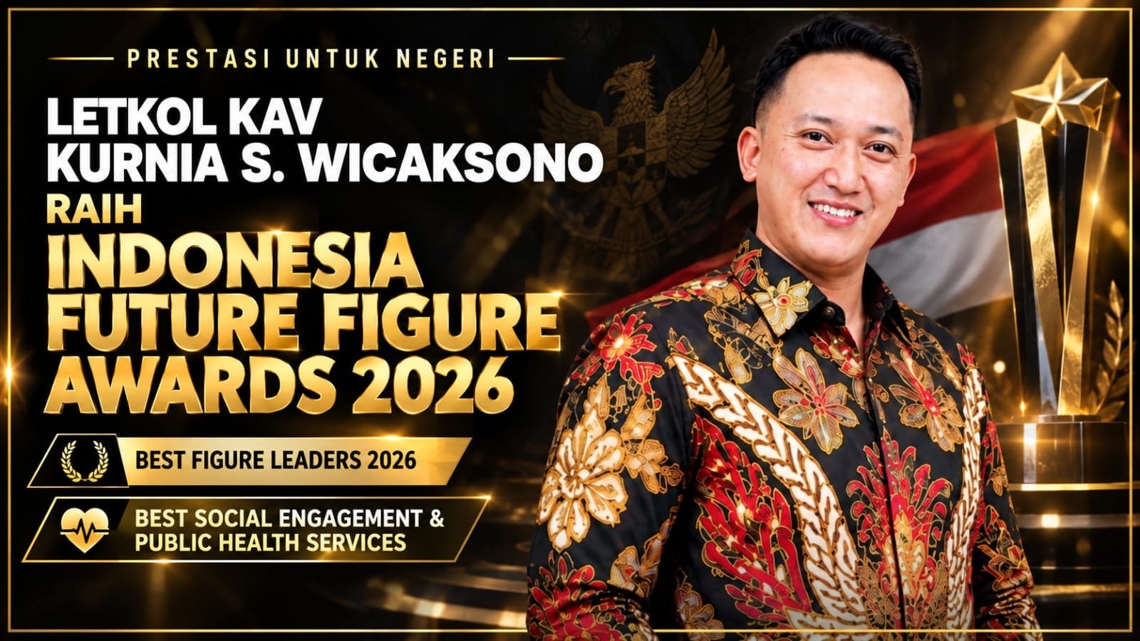 Komandan Kodim 1627/Rote Ndao, Letkol Kav Kurnia S Wicaksono Raih Penghargaan Indonesia Future Figure Awards 2026
