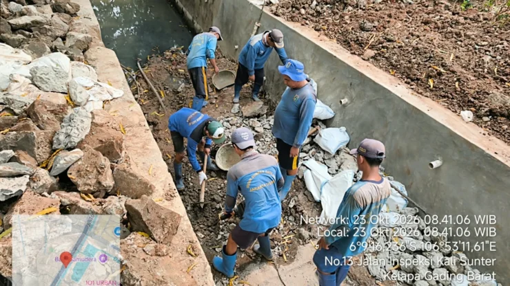 Sudin SDA Jakarta Utara Rampungkan Perbaikan Turap di Kecamatan Tanjung Priok dan Kelapa Gading