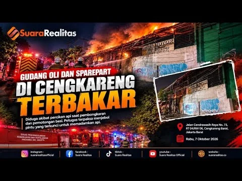 Gudang Oli dan Sparepart di Cengkareng Terbakar Kembali