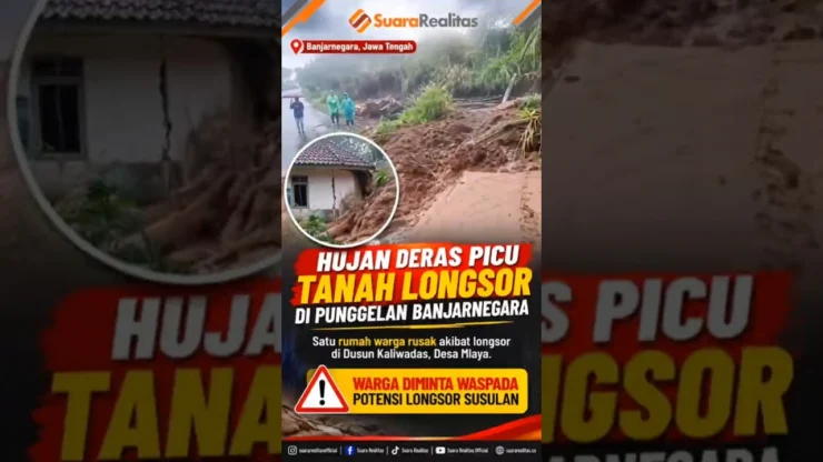 Hujan Deras Picu Tanah Longsor di Punggelan Banjarnegara, Satu Rumah Warga Rusak